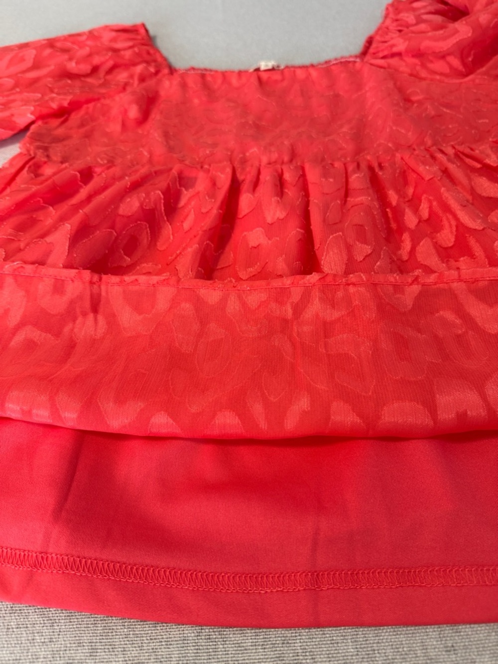 JODIFL Women’s Coral Square-Neck Peplum Blouse SZS - Picture 13 of 15